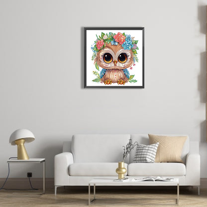 Owl - Special Shaped Drill Diamond Painting 30*30CM