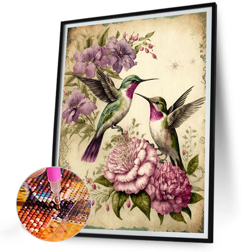 Yellowed Diary Of Double Tits - Full Round Drill Diamond Painting 30*40CM