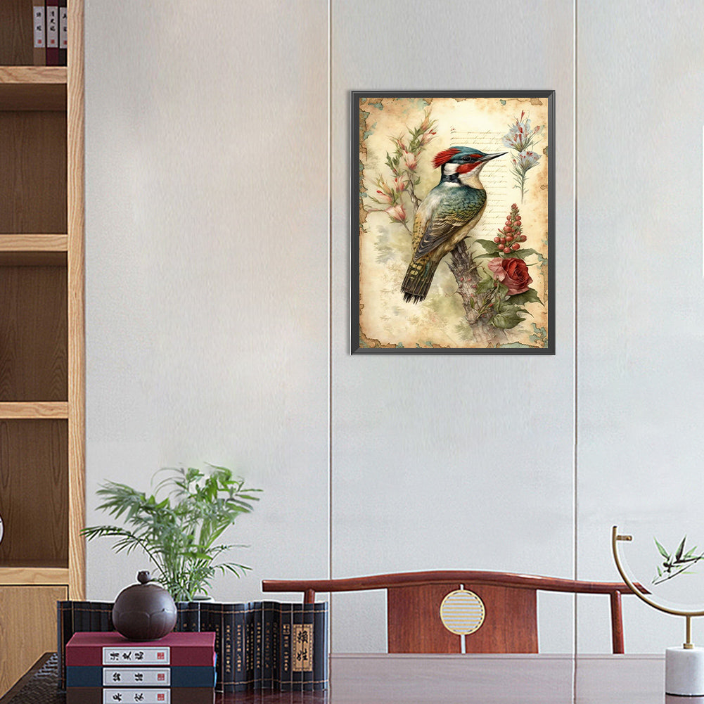 Yellowed Diary Of The Sparrow - Full Round Drill Diamond Painting 30*40CM