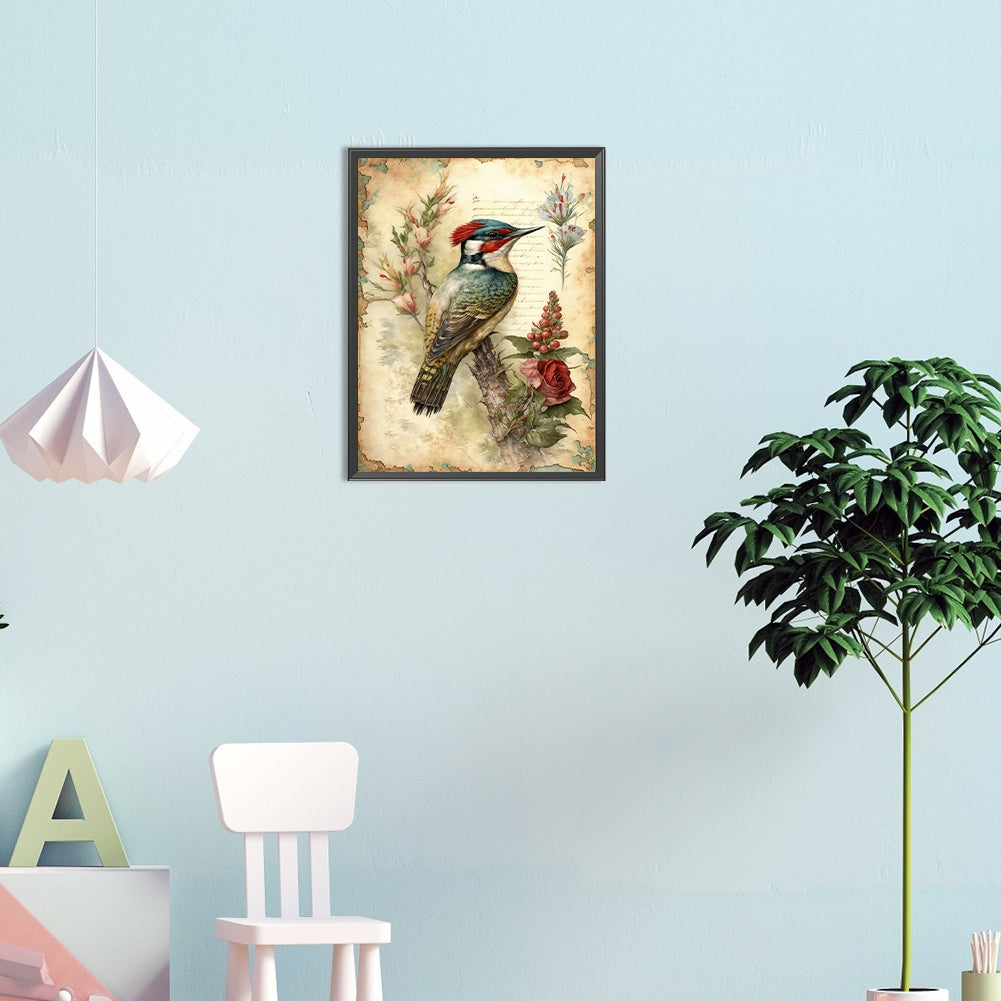 Yellowed Diary Of The Sparrow - Full Round Drill Diamond Painting 30*40CM