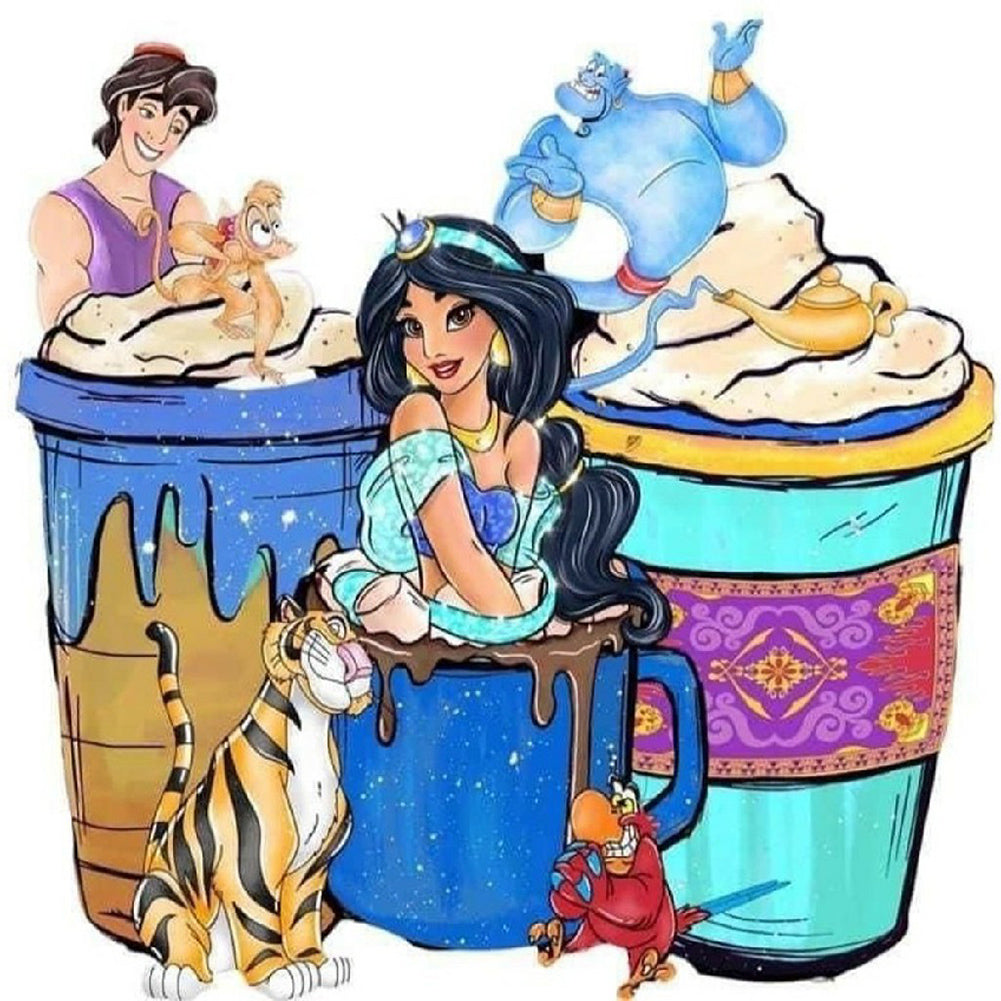 Aladdin Magic Lamp Mug Painting - Full Round Drill Diamond Painting 30*30CM