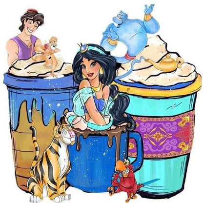 Aladdin Magic Lamp Mug Painting - Full Round Drill Diamond Painting 30*30CM