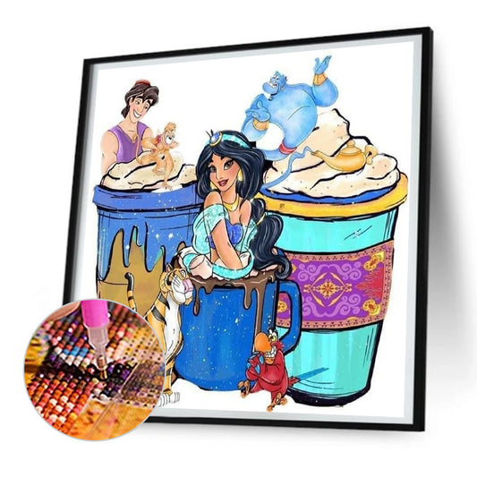 Aladdin Magic Lamp Mug Painting - Full Round Drill Diamond Painting 30*30CM