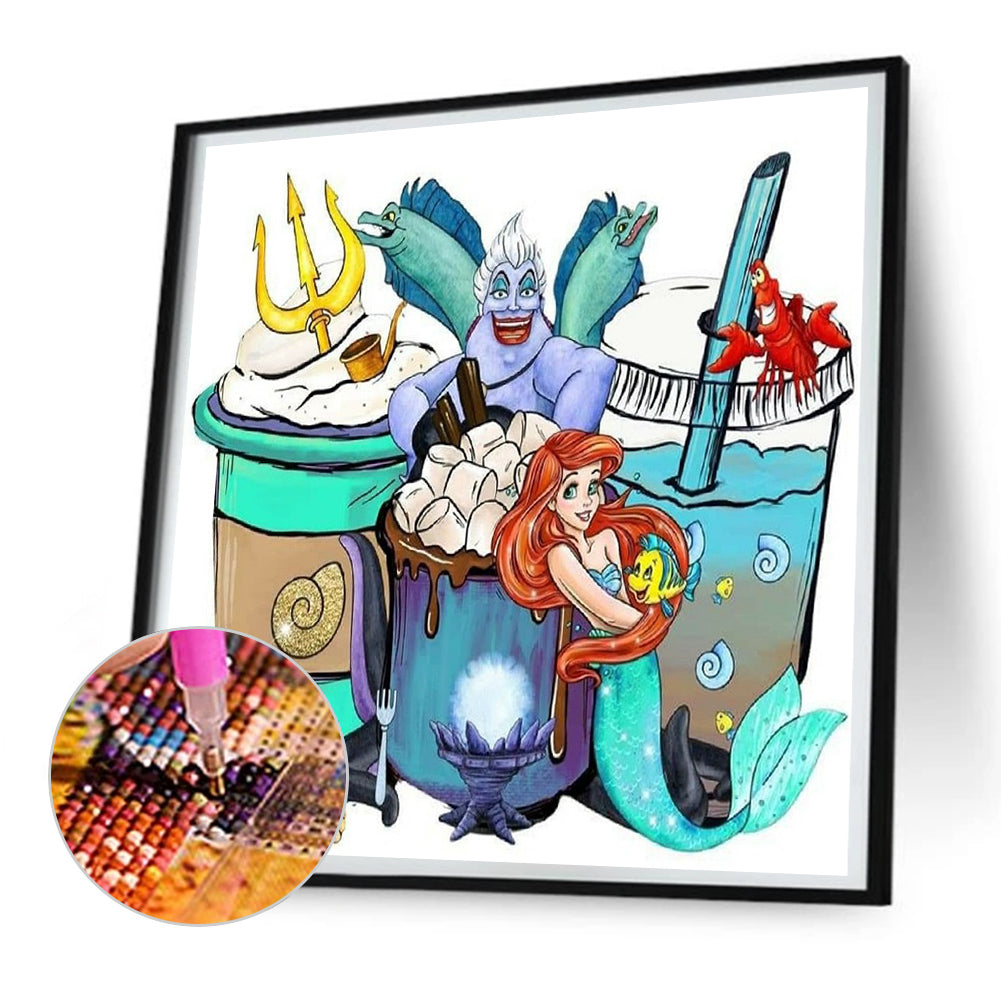 Mermaid Mug Painting - Full Round Drill Diamond Painting 30*30CM