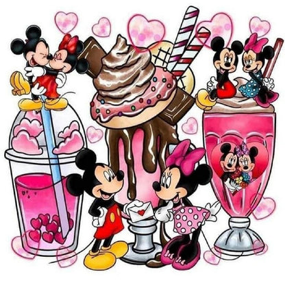 Mickey Mouse Mug Painting - Full Round Drill Diamond Painting 30*30CM