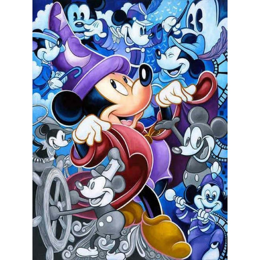 Donald Duck And Mickey Mouse - Full Round Drill Diamond Painting 30*40CM