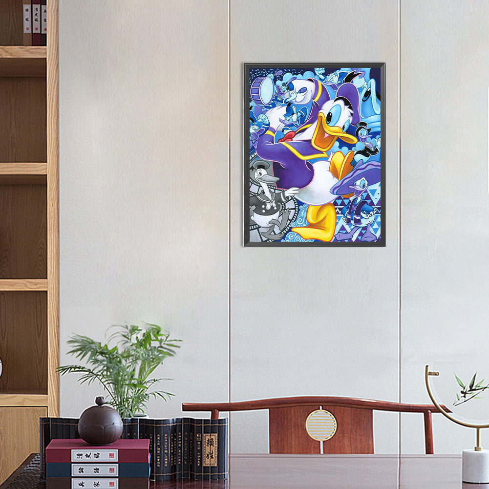 Donald Duck And Mickey Mouse - Full Round Drill Diamond Painting 30*40CM