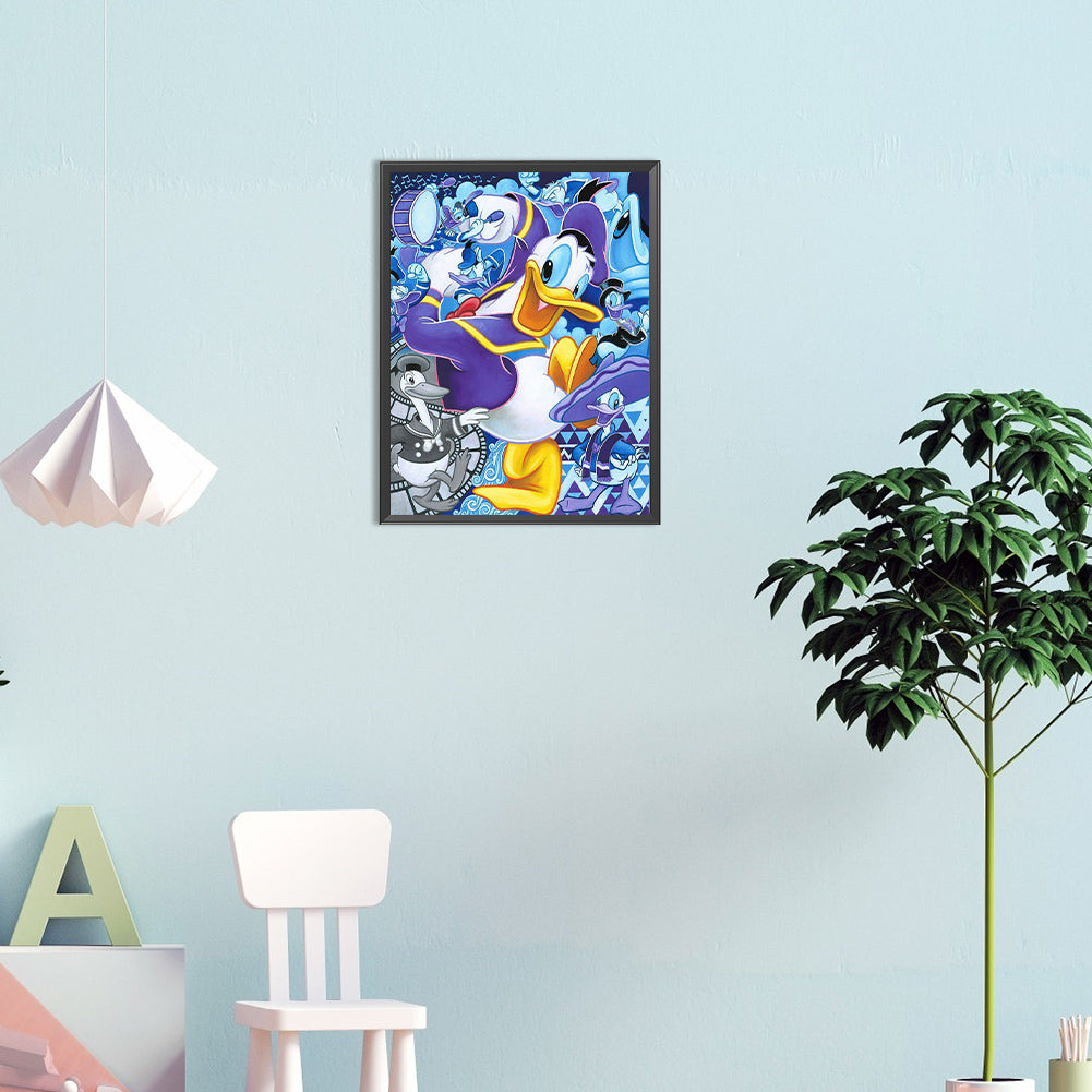Donald Duck And Mickey Mouse - Full Round Drill Diamond Painting 30*40CM