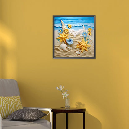 Sunflower Beach - Full Round Drill Diamond Painting 30*30CM