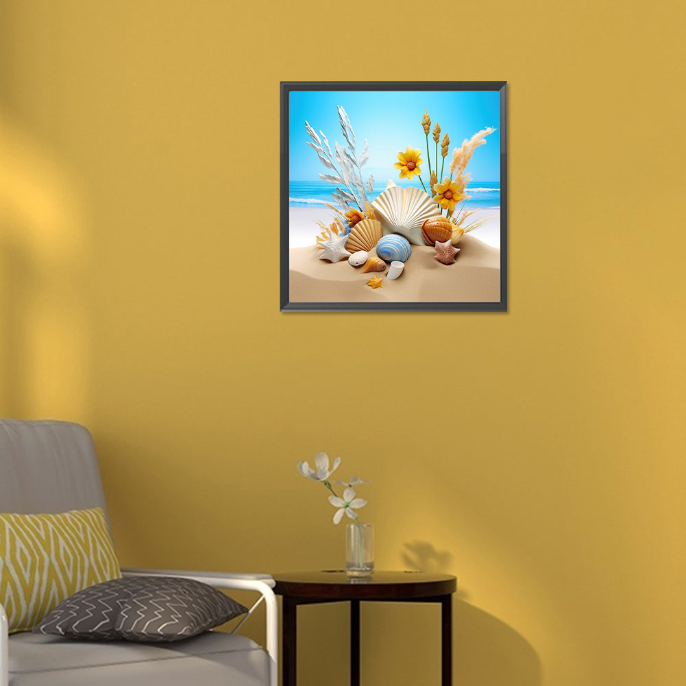 Sunflower Beach - Full Round Drill Diamond Painting 30*30CM