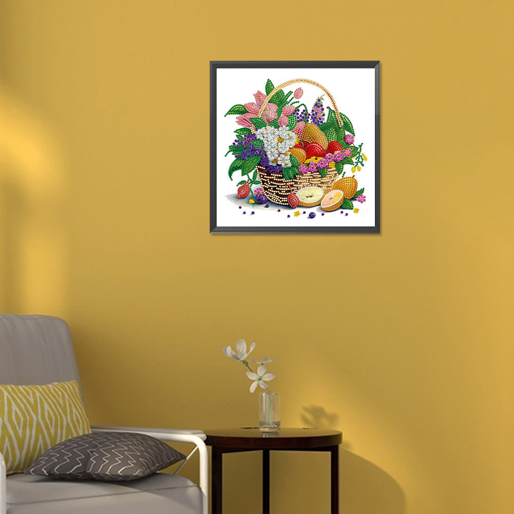 Flower Basket - Special Shaped Drill Diamond Painting 30*30CM