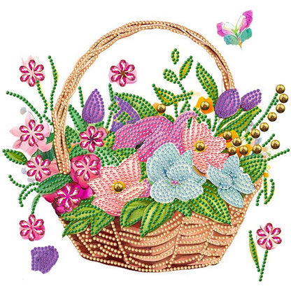 Flower Basket - Special Shaped Drill Diamond Painting 30*30CM