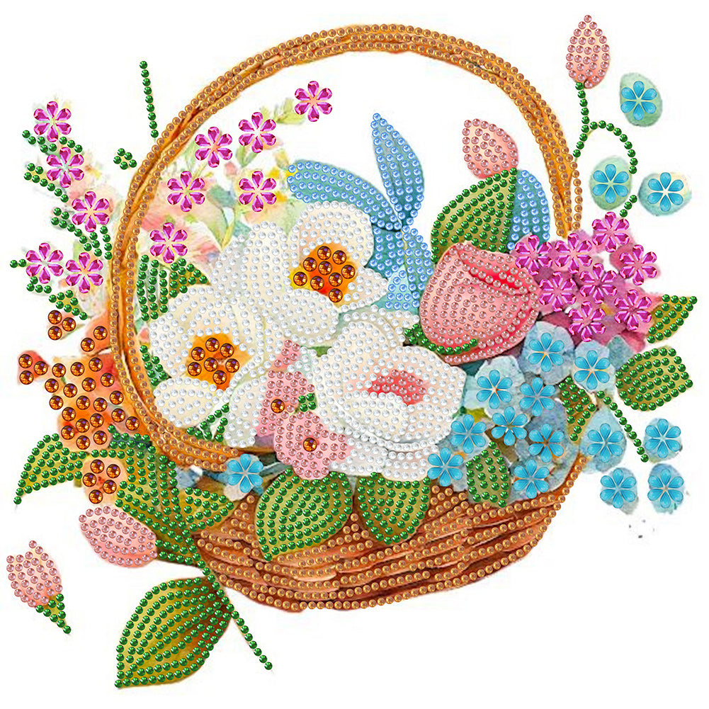 Flower Basket - Special Shaped Drill Diamond Painting 30*30CM
