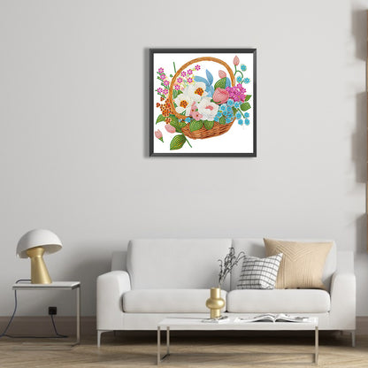 Flower Basket - Special Shaped Drill Diamond Painting 30*30CM