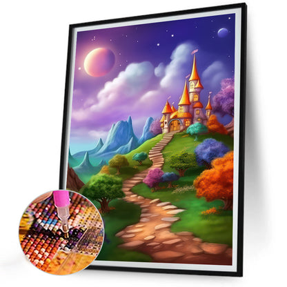 Garden Castle - Full Round Drill Diamond Painting 30*40CM