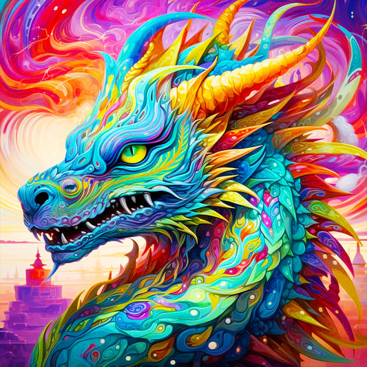 Dragon - Full Round Drill Diamond Painting 30*30CM