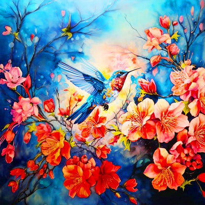 Hummingbird - Full Round Drill Diamond Painting 30*30CM