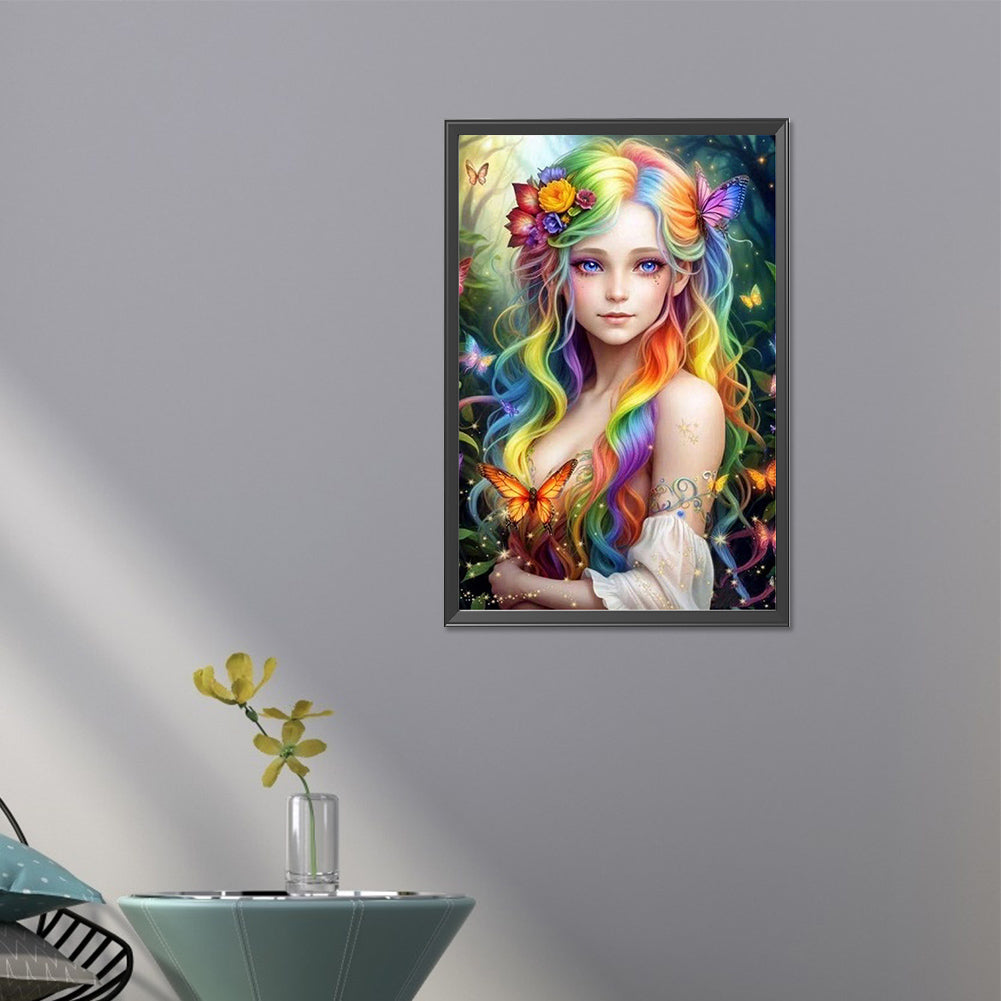 Little Girl - AB Round Drill Diamond Painting 40*60CM