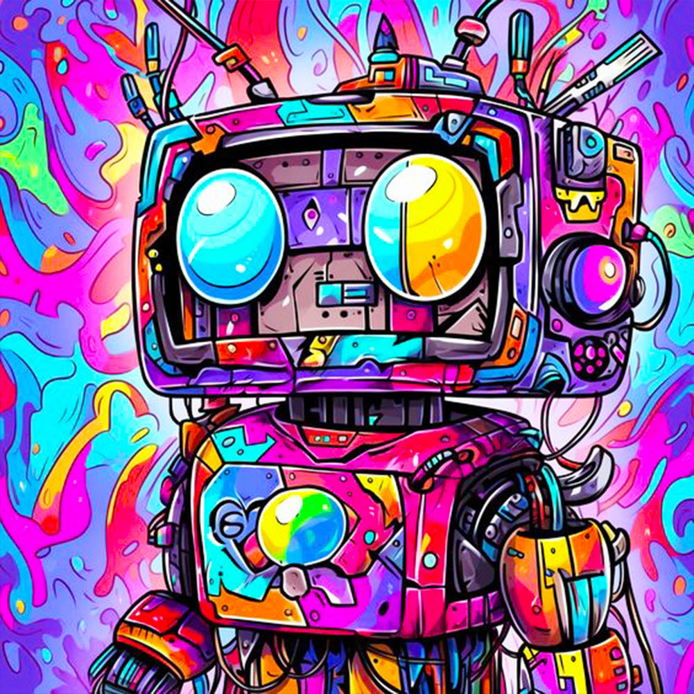 Robot - Full Round Drill Diamond Painting 30*30CM