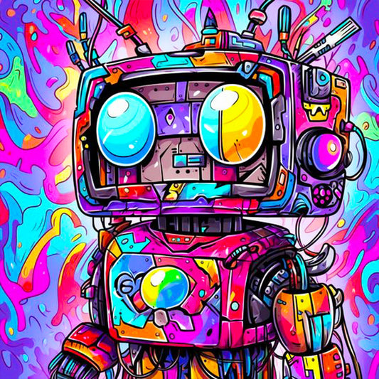 Robot - Full Round Drill Diamond Painting 30*30CM