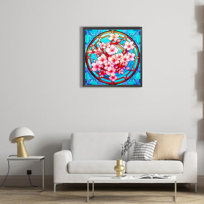 Glass Sakura - Full Round Drill Diamond Painting 30*30CM