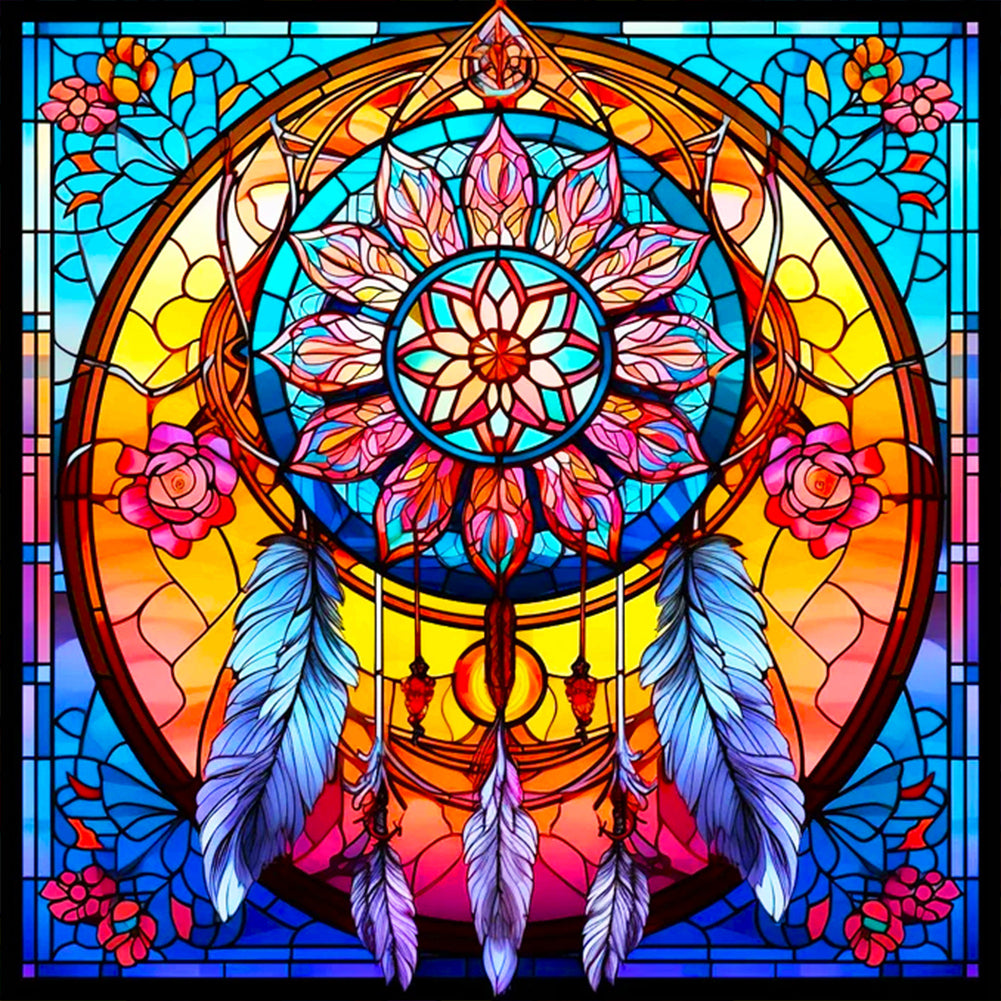 Glass Dream Catcher - Full Round Drill Diamond Painting 30*30CM