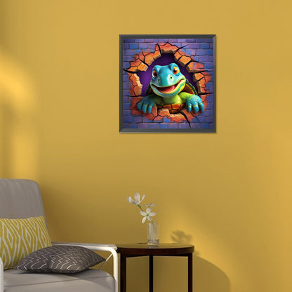 Turtle Breaking Through The Wall - Full Round Drill Diamond Painting 30*30CM