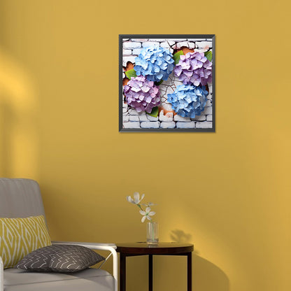 Flowers Bursting Through The Wall - Full Round Drill Diamond Painting 30*30CM