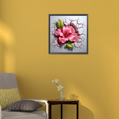 Flowers Bursting Through The Wall - Full Round Drill Diamond Painting 30*30CM