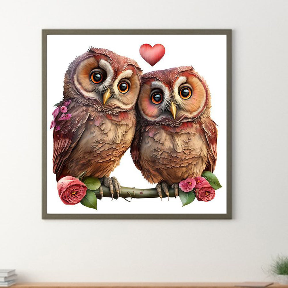 Owl - Full Round Drill Diamond Painting 30*30CM