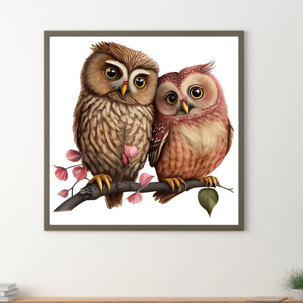 Owl - Full Round Drill Diamond Painting 30*30CM