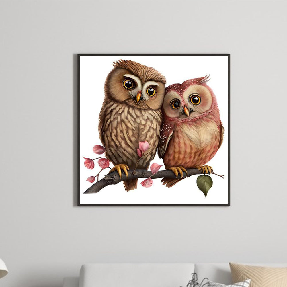 Owl - Full Round Drill Diamond Painting 30*30CM