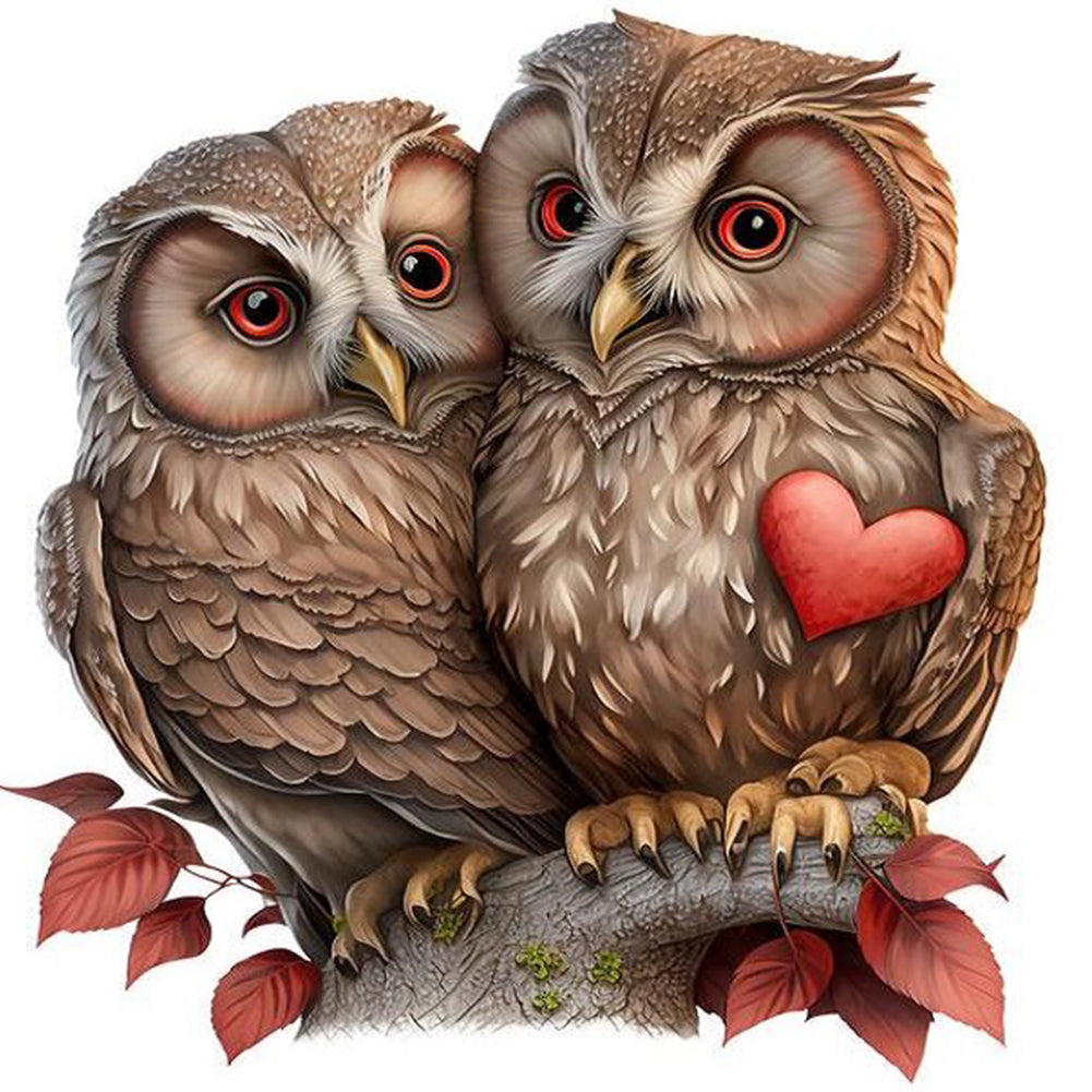 Owl - Full Round Drill Diamond Painting 30*30CM