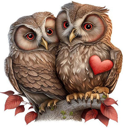 Owl - Full Round Drill Diamond Painting 30*30CM