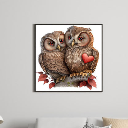 Owl - Full Round Drill Diamond Painting 30*30CM