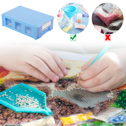 Plastic Storage Box Multifunctional Assemblable for Diamond Painting Accessories