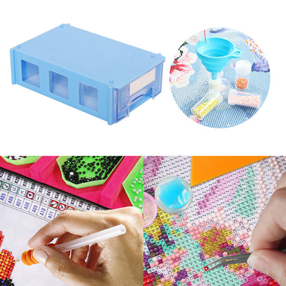 Plastic Storage Box Multifunctional Assemblable for Diamond Painting Accessories