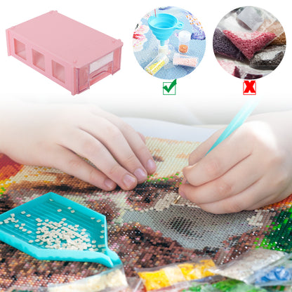 Plastic Storage Box Multifunctional Assemblable for Diamond Painting Accessories