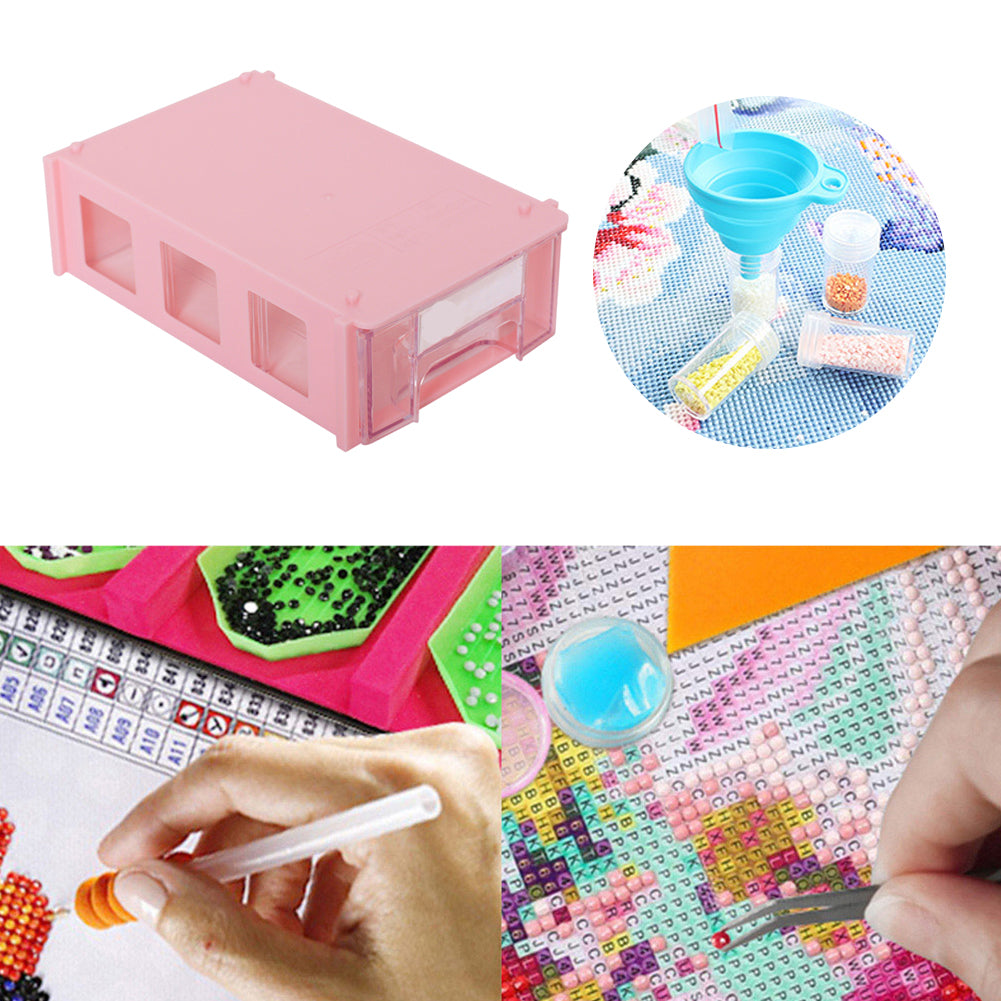 Plastic Storage Box Multifunctional Assemblable for Diamond Painting Accessories