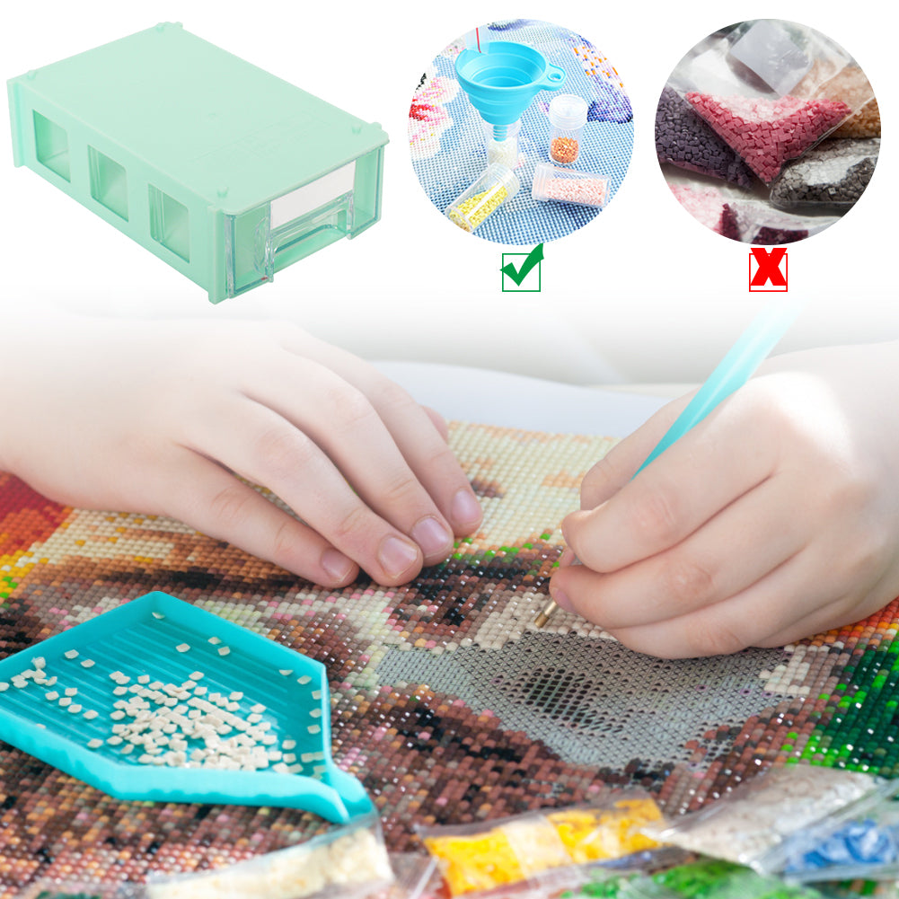 Plastic Storage Box Multifunctional Assemblable for Diamond Painting Accessories