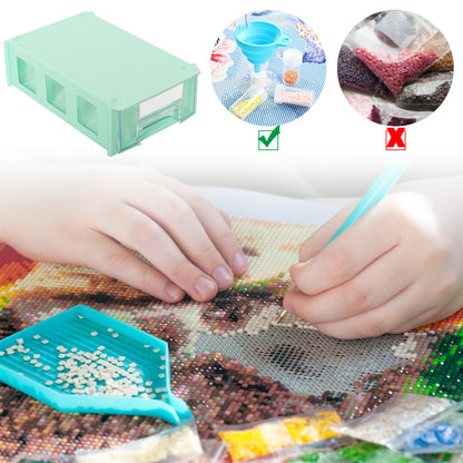 Plastic Storage Box Multifunctional Assemblable for Diamond Painting Accessories