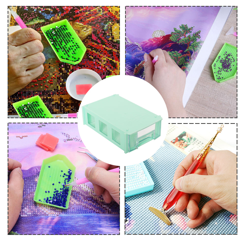 Plastic Storage Box Multifunctional Assemblable for Diamond Painting Accessories