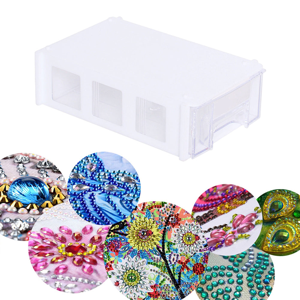 Plastic Storage Box Multifunctional Assemblable for Diamond Painting Accessories