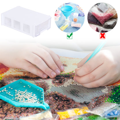 Plastic Storage Box Multifunctional Assemblable for Diamond Painting Accessories