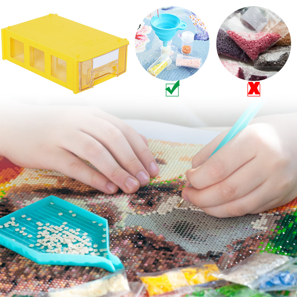 Plastic Storage Box Multifunctional Assemblable for Diamond Painting Accessories