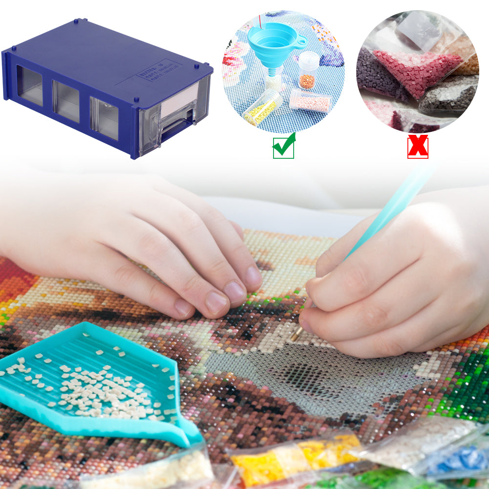 Plastic Storage Box Multifunctional Assemblable for Diamond Painting Accessories