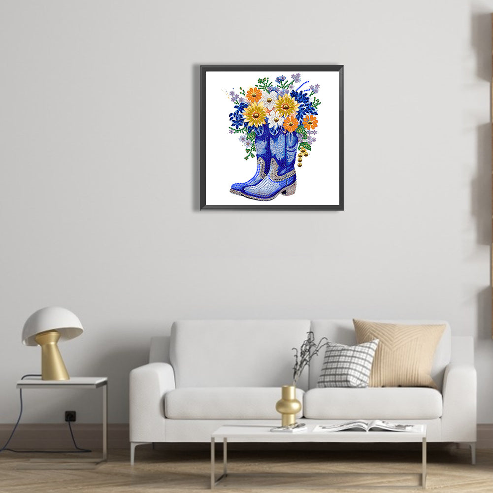 Retro Nostalgic Boots - Special Shaped Drill Diamond Painting 30*30CM