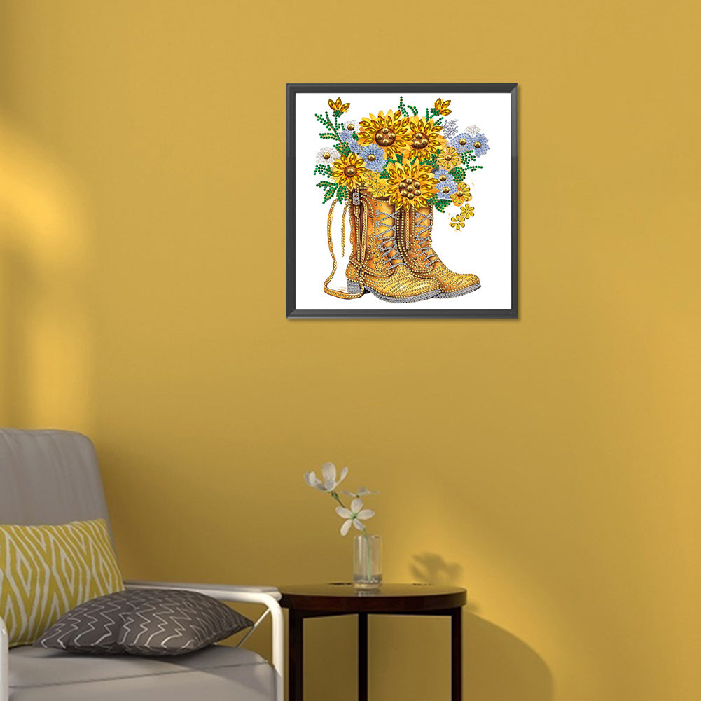 Retro Nostalgic Boots - Special Shaped Drill Diamond Painting 30*30CM