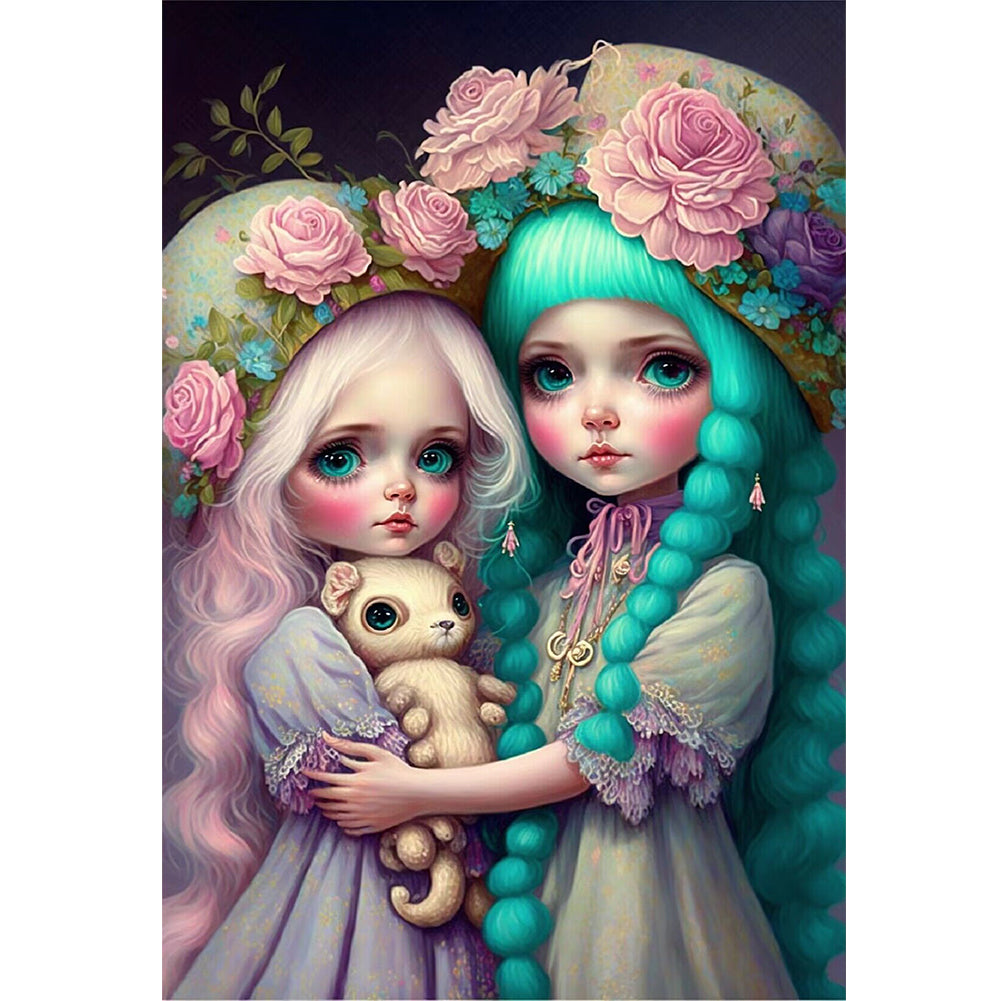 Cute Little Girl - 11CT Stamped Cross Stitch 45*65CM