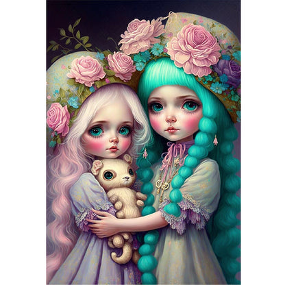 Cute Little Girl - 11CT Stamped Cross Stitch 45*65CM